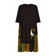 Alembika Jersey Contrast Dress Black and Olive