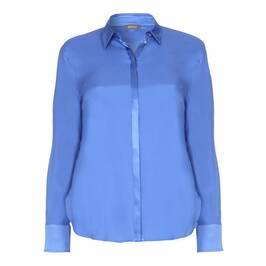 BASLER cobalt blue silk SHIRT - Plus Size Collection