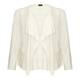 BEIGE DRAPED JERSEY TOP AND JACKET TWINSET