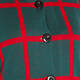 BEIGE LONG CARDIGAN RED GREEN CHECK
