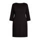 Beige Stretch Jersey Princess Cut Dress Black