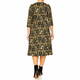 Beige Jersey Dress Print Green