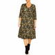 Beige Jersey Dress Print Green