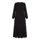 BEIGE CHIFFON DRESS BLACK