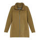 BEIGE STRETCH JERSEY ZIP LONG JACKET OLIVE