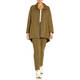 BEIGE STRETCH JERSEY ZIP LONG JACKET OLIVE