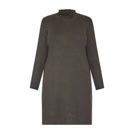 Beige Knitted Dress Grey  - Plus Size Collection