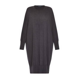 Beige Knitted Dress Grey  - Plus Size Collection