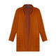 Beige Fluffy Cardigan Cognac