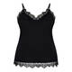BEIGE LACE TRIM CAMISOLE BLACK