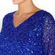 BEIGE SEQUIN DRESS BLUE