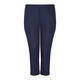 BEIGE NAVY CROPPED CHINO TROUSERS