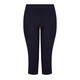 BEIGE PULL ON CROPPED TROUSER NAVY