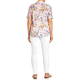 Beige 100% Cotton Short Sleeve Floral Shirt 