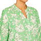 Beige Cotton Linen Floral Print Shirt Lime Green 