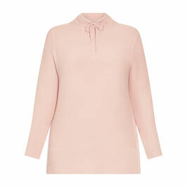 Beige Ribbed Sweater Rose  - Plus Size Collection