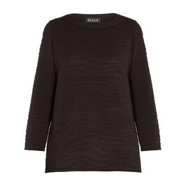 BEIGE KNITTED TUNIC CHARCOAL - Plus Size Collection