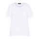 Beige 100% Cotton Round Neck T-Shirt White 