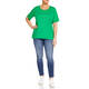 Beige 100% Cotton Round Neck T-Shirt Sky Green