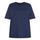 Beige Pure Cotton T-Shirt Navy