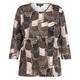 BEIGE STRETCH JERSEY TOP BROWN