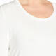 BEIGE STRETCH JERSEY LONG SLEEVE TOP OFF-WHITE