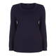 BEIGE NAVY ROUND NECK TOP