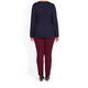 BEIGE NAVY ROUND NECK TOP