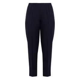 Beige Pull On Trousers Navy  - Plus Size Collection