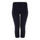 BEIGE LABEL SLIM LEG CROPPED VISCOSE STRETCH TROUSER IN NAVY