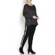 BEIGE BLACK NARROW LEG SIDE STRIPE TROUSER