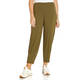 BEIGE STRETCH JERSEY TAPERED TROUSERS OLIVE