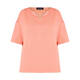 BEIGE STRETCH JERSEY T-SHIRT CORAL