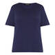 BEIGE COTTON T-SHIRT NAVY