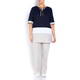 BEIGE LABEL LINEN TUNIC WITH EYELET FASTEN