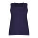 Beige Square Neck Pure Cotton Vest Navy
