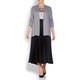 ELENA MIRO CARDIGAN FRONT POCKETS SILVER 