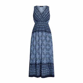 Elena Miro Marocain Dress With Optional Sleeves Blue - Plus Size Collection