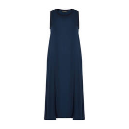 Elena Miro Ecovero Satin Dress Navy  - Plus Size Collection