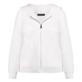 Elena Miro Knitted Hoodie Ivory  - Plus Size Collection