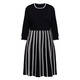 Elena Miro Crepe Viscose Dress Black and White 
