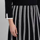 Elena Miro Crepe Viscose Dress Black and White 