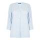 ELENA MIRO smocked linen pinstripe SHIRT