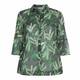 ELENA MIRO LEAF PRINT COTTON SHIRT 