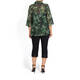 ELENA MIRO LEAF PRINT COTTON SHIRT 