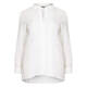 ELENA MIRO WHITE LINEN SHIRT EMBROIDERED PLACKET