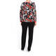 ELENA MIRO V-NECK FLORAL PRINT SWEATER