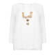 PIAZZA DELLA SCALA CREAM TOP WITH NECKLACE
