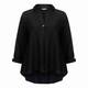 ELENA MIRO LINEN VISCOSE BLEND TUNIC BLACK