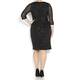 BEIGE BLACK SEQUINNED DRESS